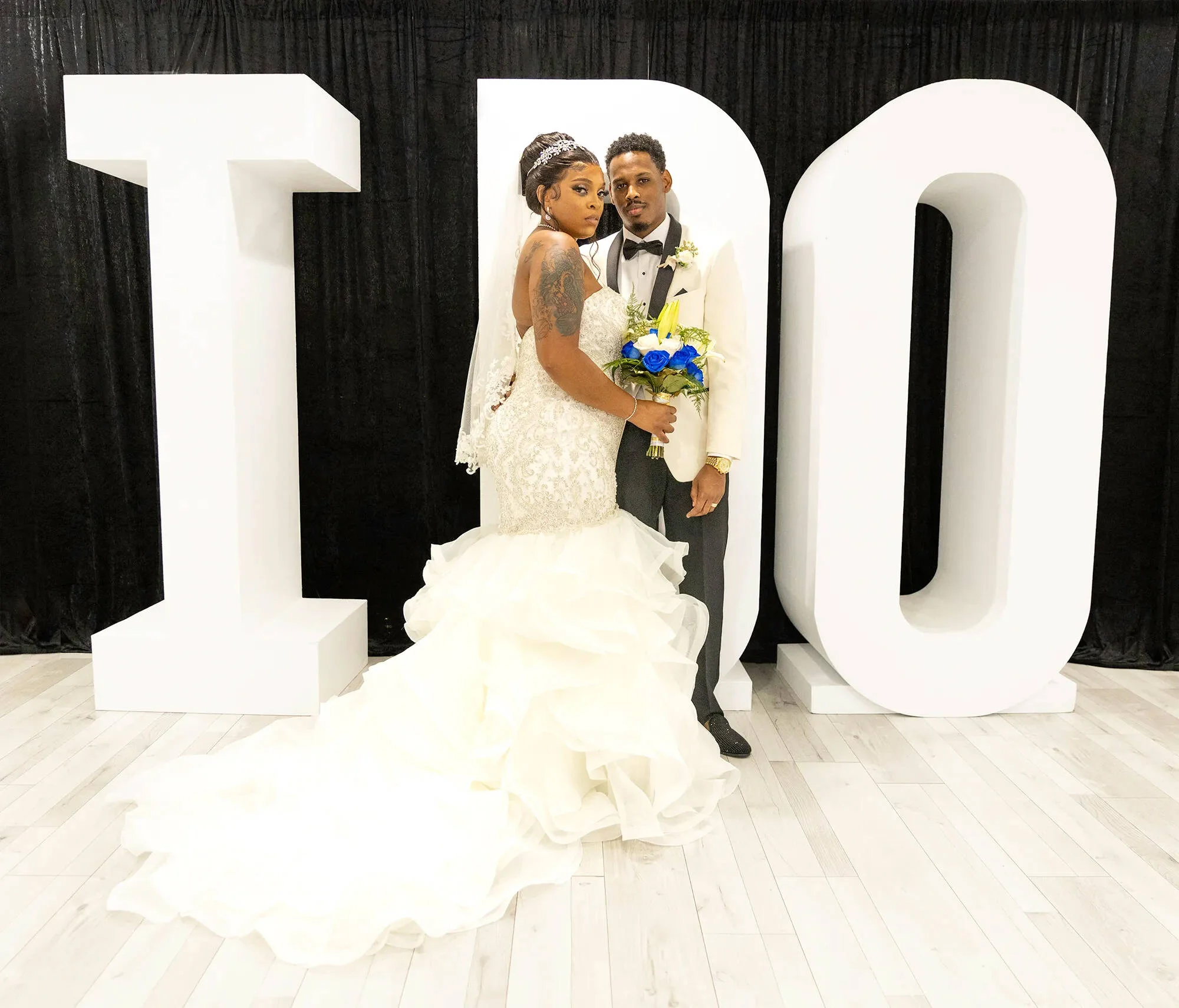 Bride and groom at Cosmopolitan Ballroom Jacksonville FL — Terrence Tyson wedding photographer