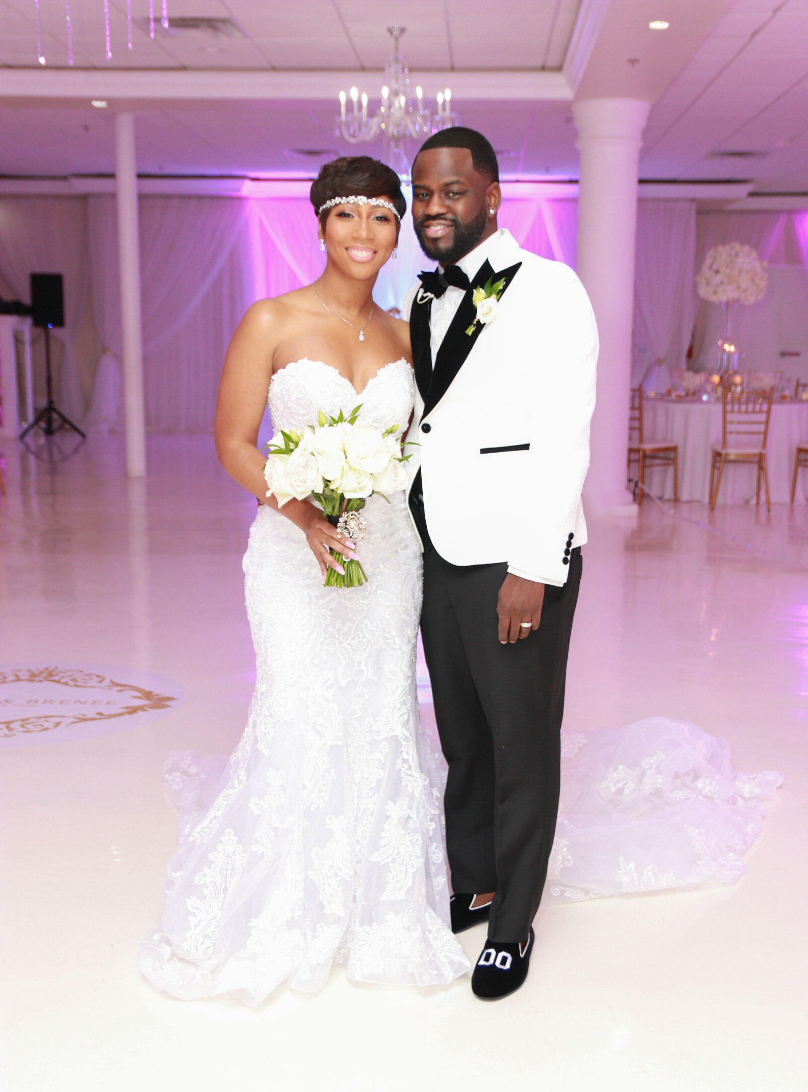 Bride and groom at Grand Rose Ballroom Jacksonville FL — wedding photography by Terrence Tyson