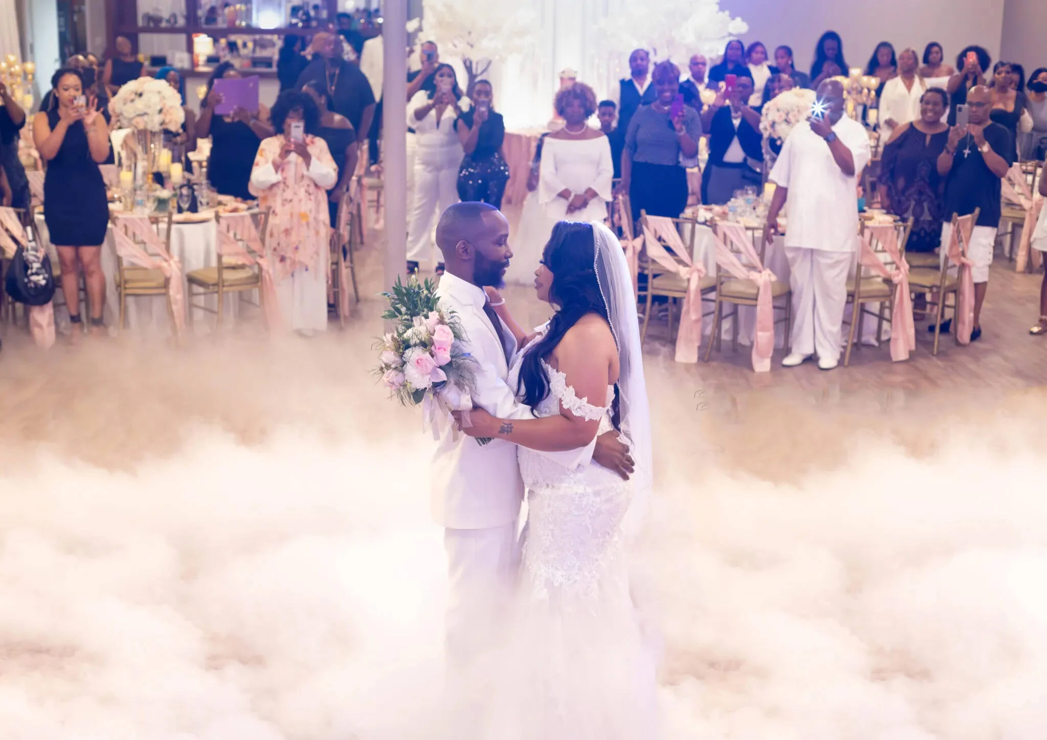 Bride and groom at Rhythm Factory Jacksonville FL — wedding photography by Terrence Tyson