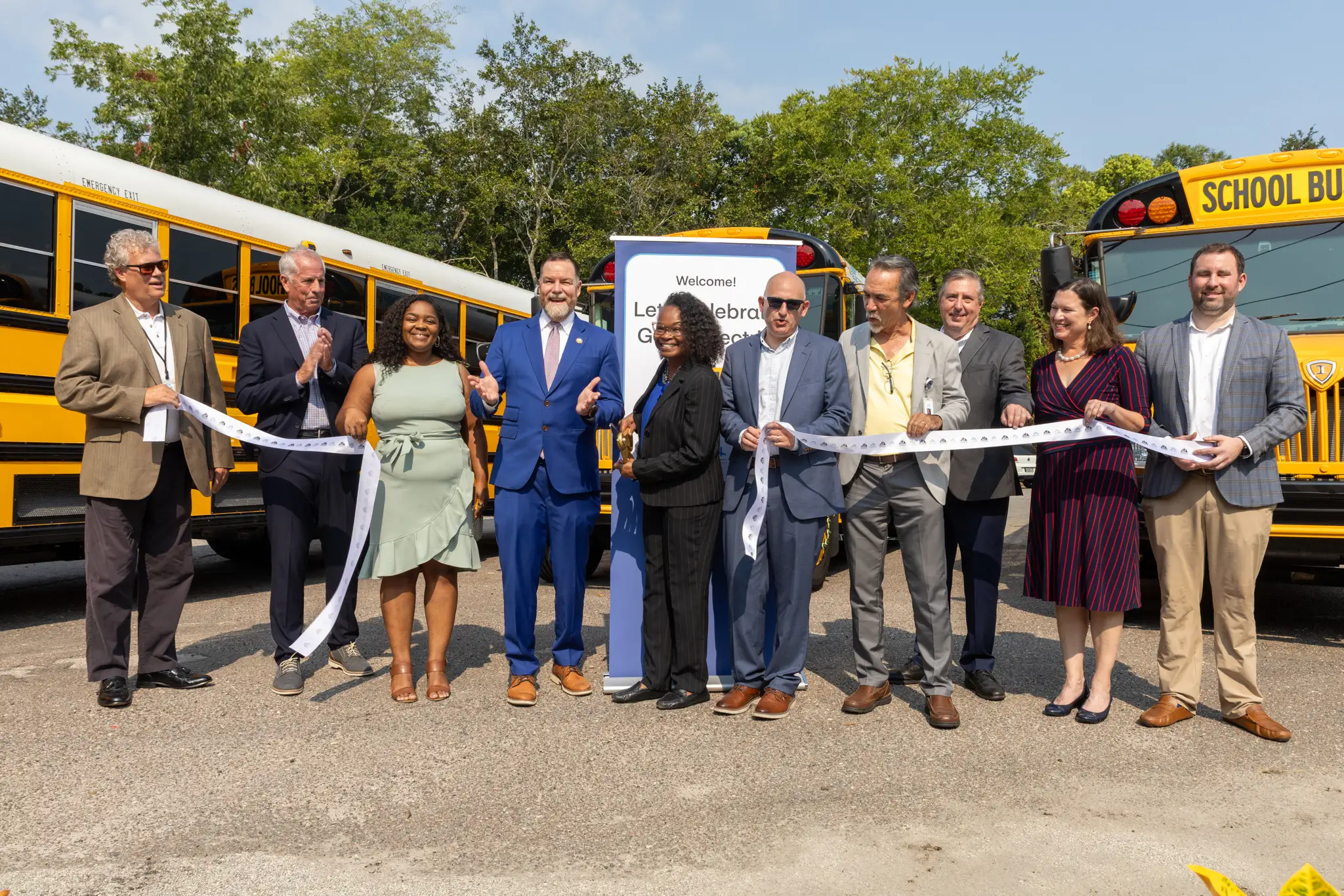 Highland Fleets and Duval County Public Schools electric bus ribbon cutting ceremony photographed by Terrence Tyson in Jacksonville, Florida